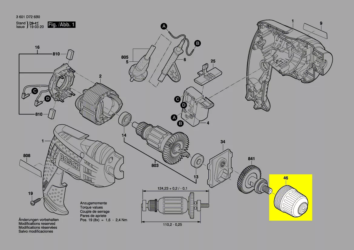Mandrin à serrage rapide réf. 2 609 110 746 Bosch